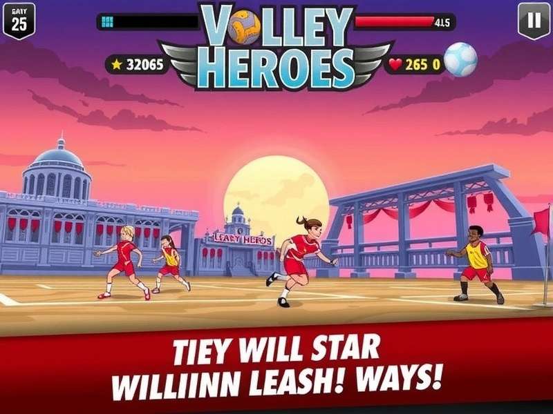 Intense Volleyball Action in Volley Heroes Grand Volley Heroes Grand Gameplay Screenshot